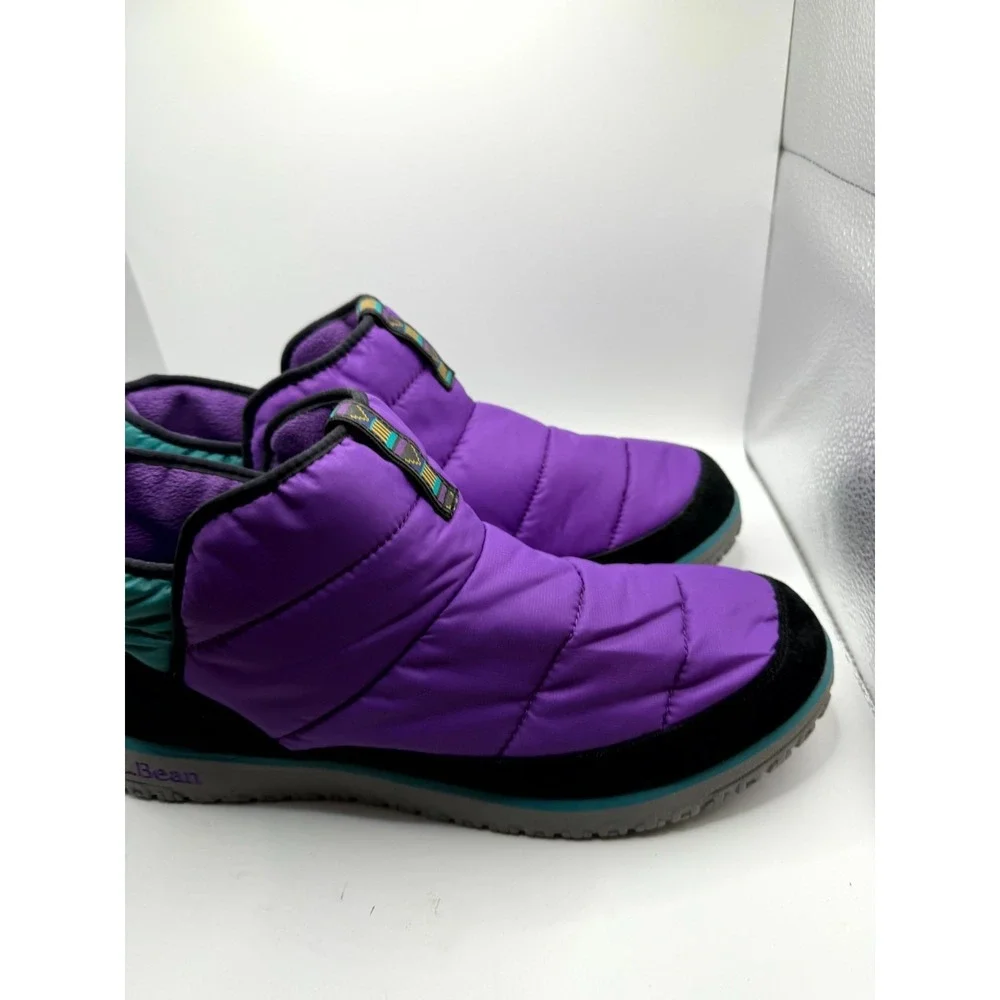 L.L.Bean Mountain‎ Classic Quilted Mens 13 M Purple Teal Ankle Winter Snow Boot